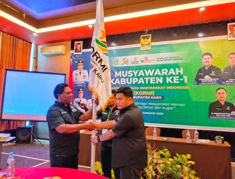 Maha Sendi Sembiring Milala Pimpin KORMI Kabupaten Karo 2026–2030 setelah Dikukuhkan secara Resmi - TajamNews