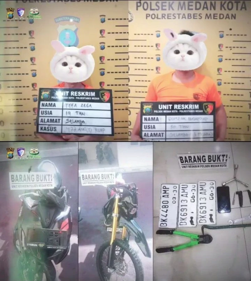 Satlantas Polrestabes Medan Amankan Curanmor Beserta Barang Bukti - TajamNews