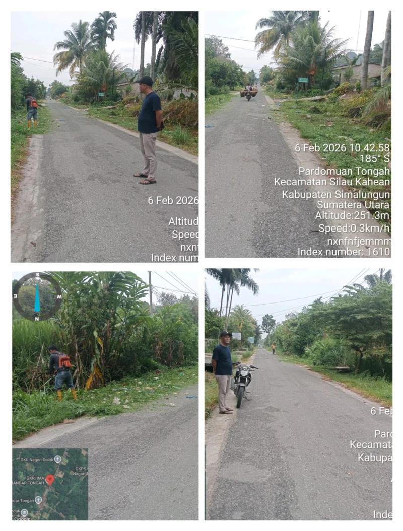 *Jumat Bersih di Nagori Pardomuan Tongah, Pangulu Tetap Pantau Kinerja Aparatur* - www.tajamnews.co.id