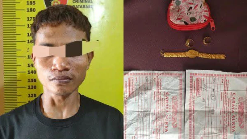 Warga Medan Ditangkap di Jambi, Curi Emas Milik Tetangga Senilai Rp 47 Juta - TajamNews