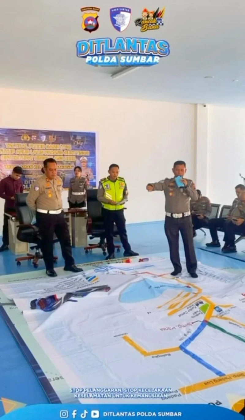 Ditlantas Polda Sumbar Siapkan Strategi Arus Mudik 2026 Lewat Tactical Floor Game - TajamNews