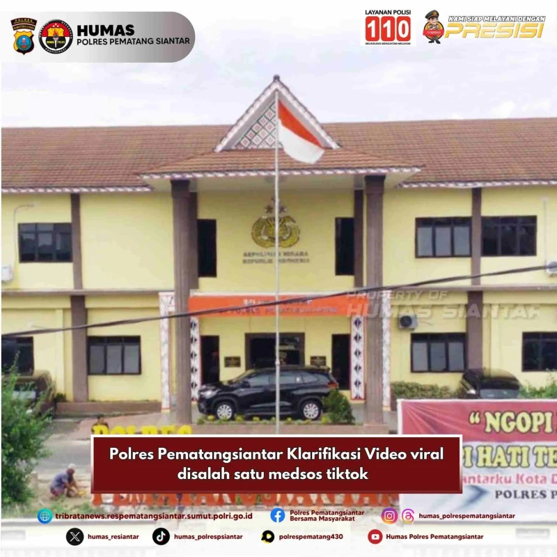 Polres Pematangsiantar Klarifikasi Video viral disalah satu medsos tiktok - TajamNews