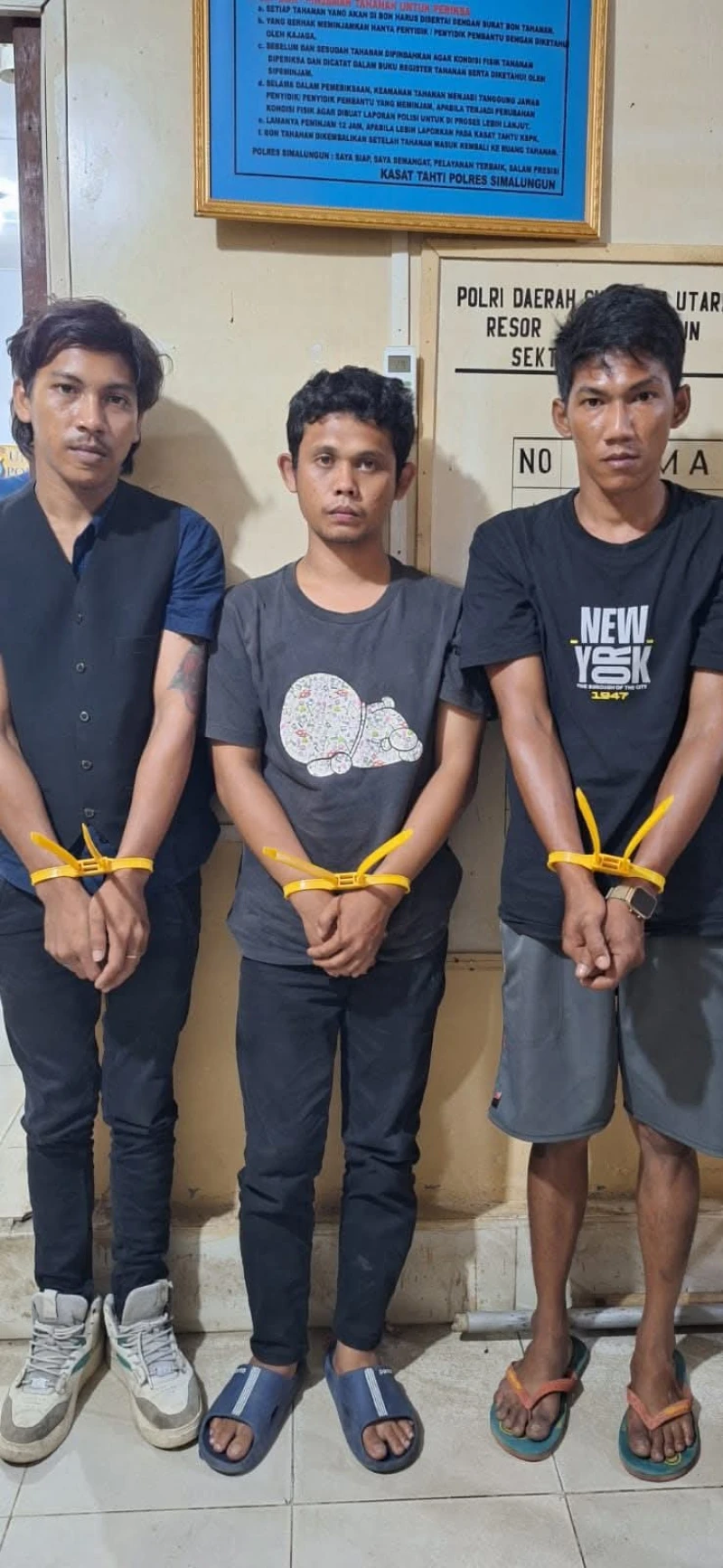 Tiga Tersangka Pembobol  Rumah Polwan Berhasil Di Ringkus Sat res Polsek bangun - TajamNews