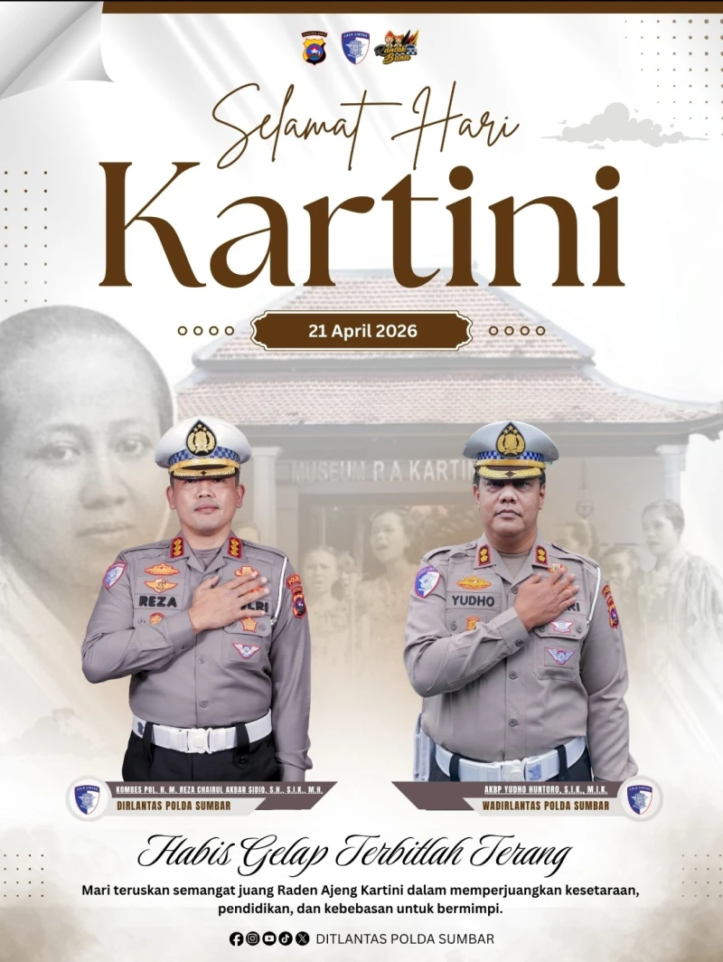 Dirlantas Polda Sumbar Peringati Hari Kartini dengan Pesan Kesetaraan dan Harapan - TajamNews