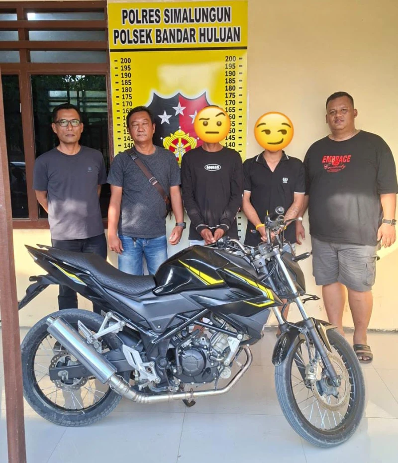 Gerak Cepat Polsek Bandar Huluan Ringkus Dua Pelaku Pencurian Sepeda Motor, Korban Rugi Rp 20 Juta - www.tajamnews.co.id