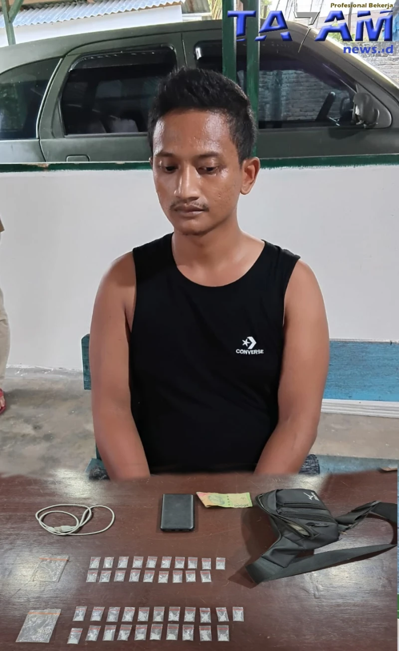 Bravo! Pengedar Sabu Keok Ditangan Sat-Intel Kodim 0207/SML Di Pinggir Sungai. - www.tajamnews.co.id