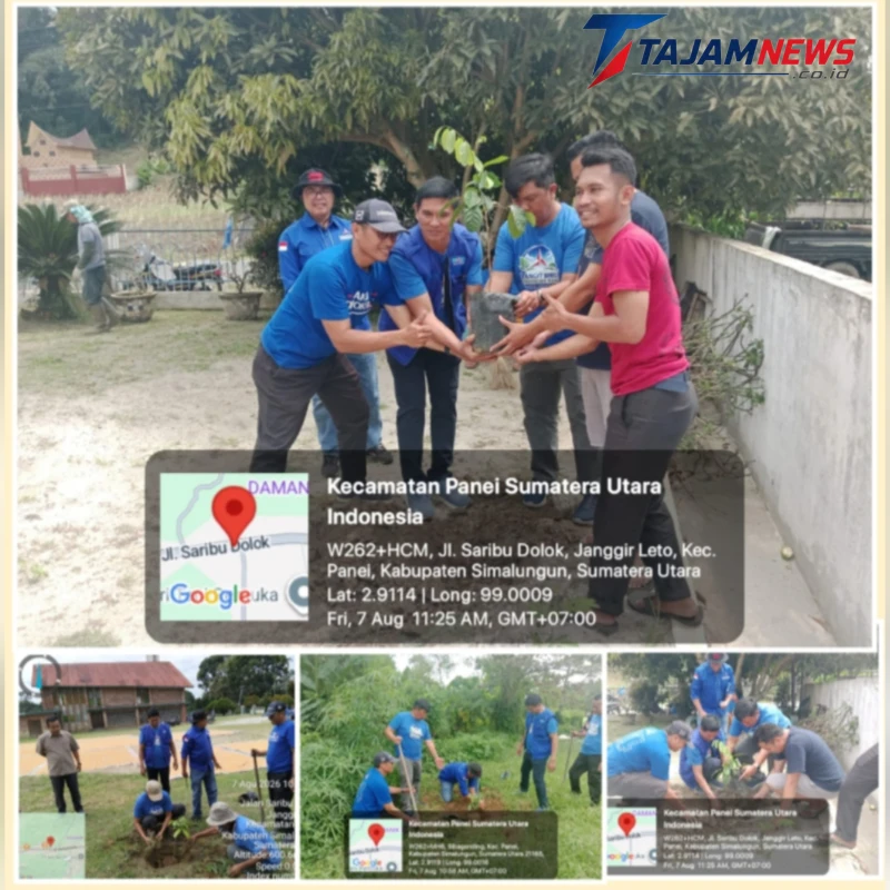 Gelar Gerakan Langit Biru Indonesia, DPC Demokrat Simalungun Tanam Puluhan Pohon Produktif Dengan Masyarakat - TajamNews