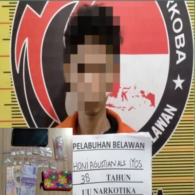 *Sat Narkoba Polres Pelabuhan Belawan Tangkap Pengedar Shabu di Jalan Mangaan, Kelurahan Mabar* - www.tajamnews.co.id