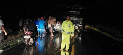 Respons Cepat Kanit Gakkum IPDA Winokto Silitonga Tangani Kecelakaan Maut di Simalungun, Dua Nyawa Melayang - www.tajamnews.co.id