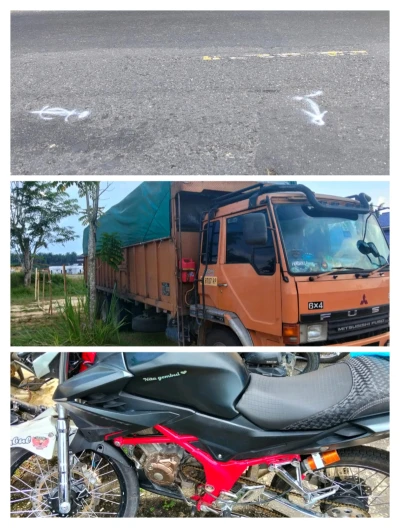 *Kecelakaan Mematikan, Motor Honda CBR BERTABRAK Dengan Truck Parkir Tanpa Rambu Pengaman* - www.tajamnews.co.id