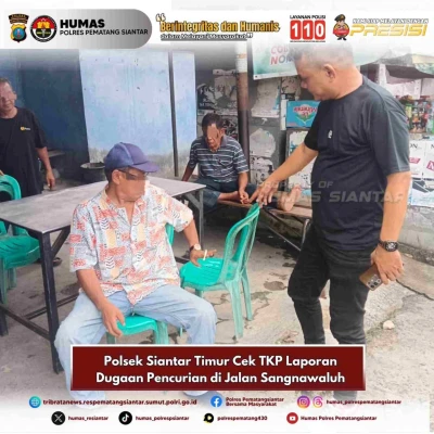 Polsek Siantar Timur Cek TKP Laporan Dugaan Pencurian di Jalan Sangnawaluh - www.tajamnews.co.id
