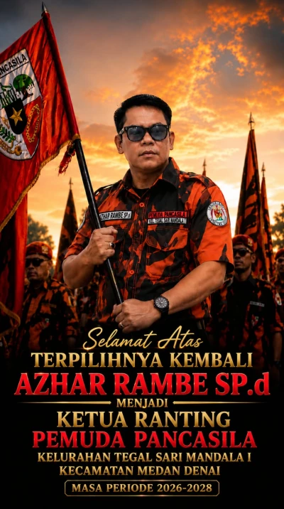 Ranting Pemuda Pancasila Tegal Sari Mandala I Dipimpin Kembali Oleh Azhar Rambe, S.Pd Secara Aklamasi - www.tajamnews.co.id
