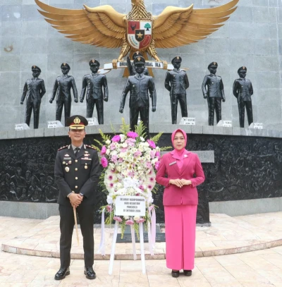 Kapolres Simalungun Didampingi Ketua Bhayangkari Hadiri Upacara Hari Kesaktian Pancasila di Tugu Letda Sujono Bandar Betsy - www.tajamnews.co.id